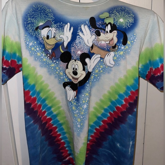 Disney Other - Vintage Walt Disney World Magic Kingdom Tie Dye T Shirt Mickey Goofy Donald M/L